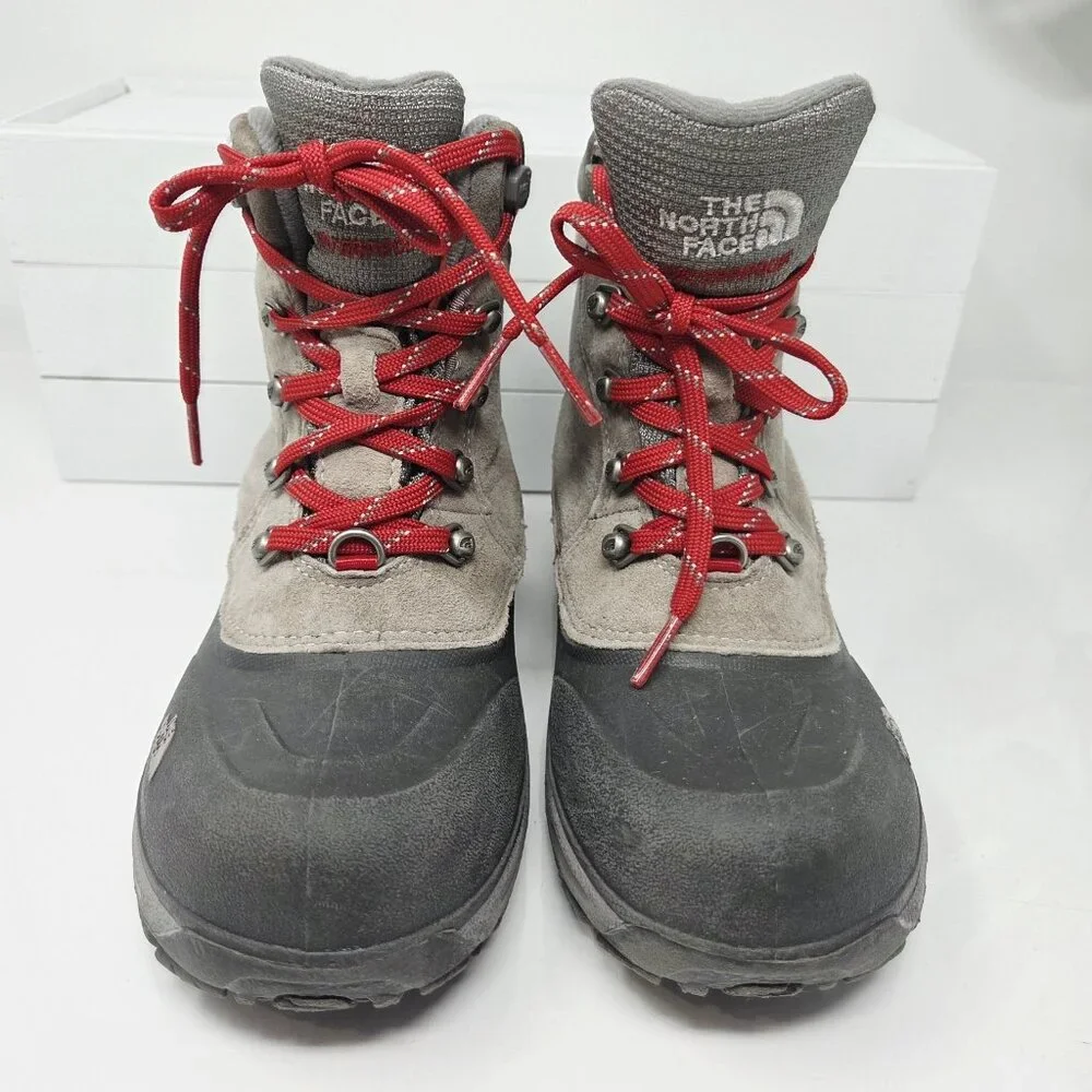 The North Face Kids 3 Youth Grey Chilkat Lace II Boots Winter Snow Waterproof